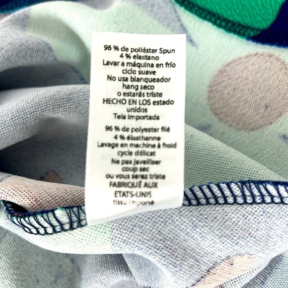 NWT LuLaRoe Cassie Pencil Skirt Daisy Flowers 70's Size Medium Blue Green - Picture 5 of 9